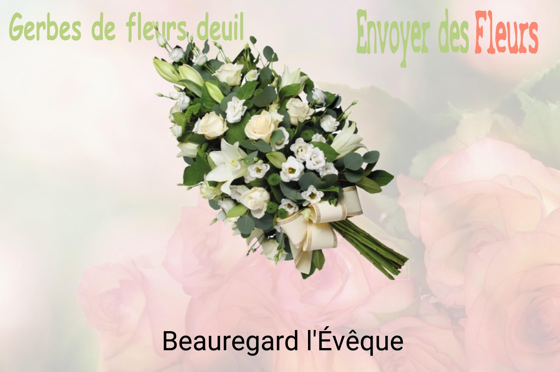 Gerbe de fleurs de deuil livrée à Beauregard-l'Évêque